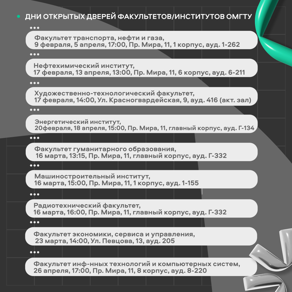 Расписание встреч.